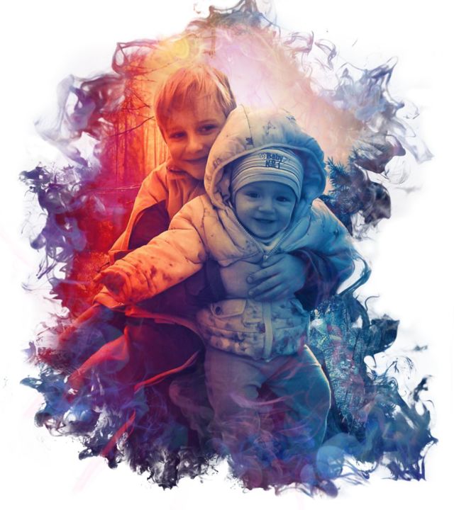 Colorful Smoke Burst photo effect — generated using Photolab combo ID 1756639 via apiphotolab.me API