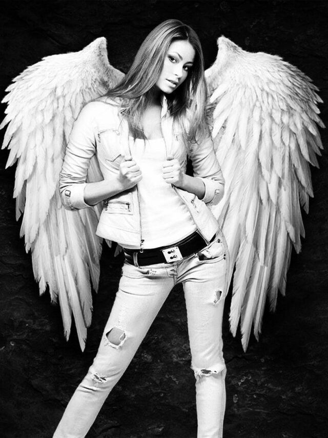 White Angel Wings photo effect — generated using Photolab combo ID 22993429 via apiphotolab.me API