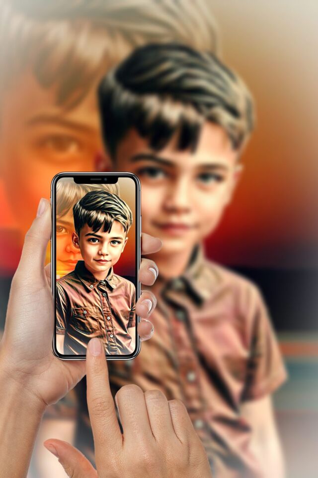 Handheld Phone Preview photo effect — generated using Photolab combo ID 52073924 via apiphotolab.me API